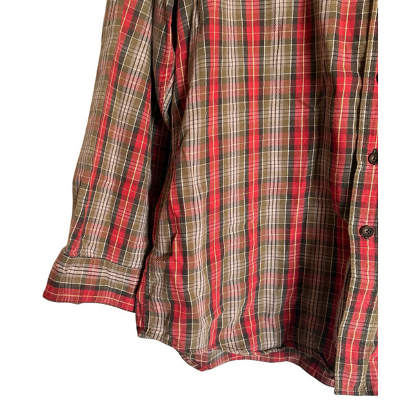 LL Bean Sz XLT Plaid Button Down Shirt‎ Outdoor Cabincore Preppy - Picture 6 of 16